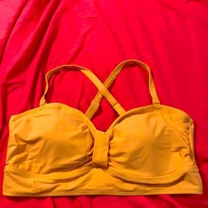 Torrid Yellow Disney Swimsuit Top Size 2 (18-20)